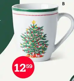 Kitchen Stuff Plus KSP XMAS EVERGREEN PORCELAIN MUG EVERGREEN SET/4 320 ML / 11 OZ offer