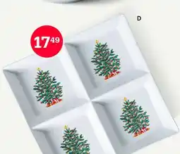 Kitchen Stuff Plus KSP XMAS EVERGREEN PORCELAIN SECTIONAL PLATTER EVERGREEN 29.1 X 29.1 X 4 CM offer