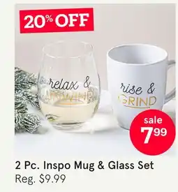 Kitchen Stuff Plus KSP XMAS INSPO MUG AND GLASS GIFT SET offer