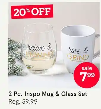 Kitchen Stuff Plus KSP XMAS INSPO MUG AND GLASS GIFT SET offer