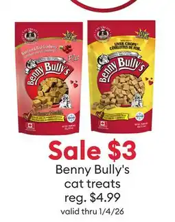 Petsmart Sale $3 Benny Bully's cat treats offer