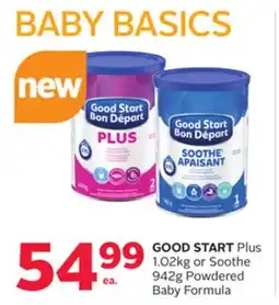 Rexall GOOD START Plus 1.02kg or Soothe 942g Powdered Baby Formula offer