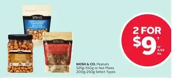 Rexall NOSH & CO. Peanuts 525g-550g or Nut Mixes 200g-250g offer