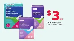 Rexall OPTION + Pads or Liners offer