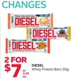 Rexall DIESEL Whey Protein Bars offer