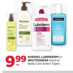 Rexall AVEENO, LUBRIDERM or NEUTROGENA Hand or Body Care offer