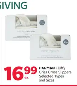 Rexall HARMAN Fluffy Criss Cross Slippers offer