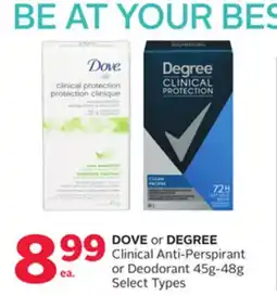 Rexall DOVE or DEGREE Clinical Anti-Perspirant or Deodorant offer