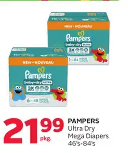 Rexall PAMPERS Ultra Dry Mega Diapers offer
