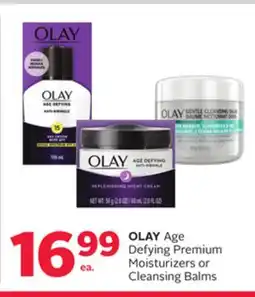 Rexall OLAY Age Defying Premium Moisturizers or Cleansing Balms offer
