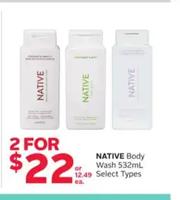 Rexall NATIVE Body Wash offer