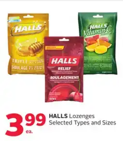 Rexall HALLS Lozenges offer