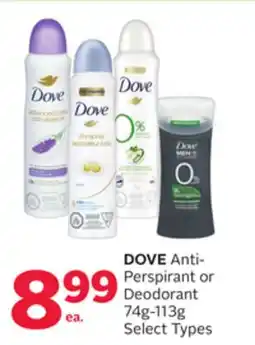 Rexall DOVE Anti-Perspirant or Deodorant offer