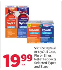Rexall VICKS DayQuil or NyQuil Cold, Flu or Sinus Relief Products offer