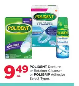 Rexall POLIDENT Denture or Retainer Cleanser or POLIGRIP Adhesive offer