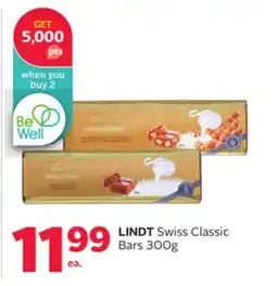 Rexall LINDT Swiss Classic Bars offer