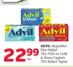Rexall ADVIL Ibuprofen Pain Relief 72' s-115's or Cold & Sinus Caplets 72' s offer