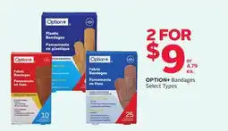 Rexall OPTION+ Bandages offer