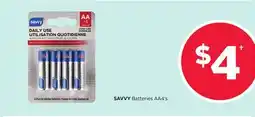 Rexall SAVVY Batteries offer