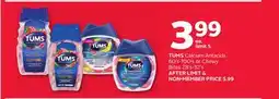 Rexall TUMS Calcium Antacids 60' s-100' s or Chewy Bites 28' s-32' s offer