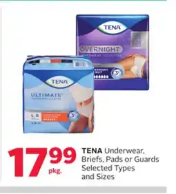 Rexall TENA Underwear, Briefs, Pads or Guards offer