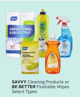 Rexall SAVVY Cleaning Products or BE BETTER Flushable Wipes offer