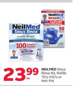 Rexall NEILMED Sinus Rinse Kit, Refills 70' s-100' s or Neti Pot offer