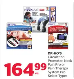 Rexall DR-HO'S Circulation Promoter, Neck Pain Pro or Pain Therapy System Pro offer