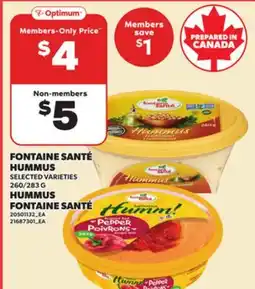 Independent City Market FONTAINE SANTÉ HUMMUS, 260/283 G offer