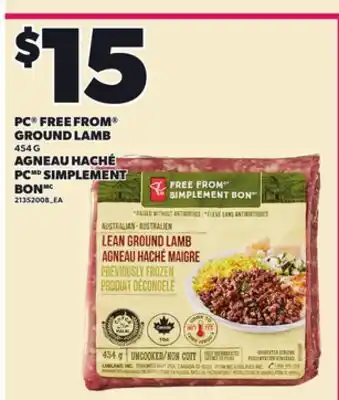 Independent City Market PC FREE FROM GROUND LAMB, 454 G offer