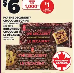 Independent City Market PC THE DECADENT CHOCOLATE CHIPS, 226-300 G offer