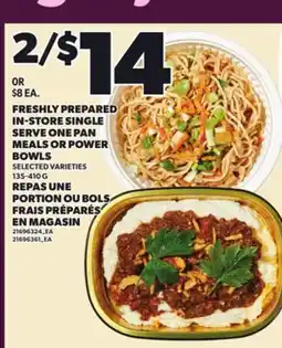 Independent City Market FRESHLY PREPARED IN-STORE SINGLE SERVE ONE PAN MEALS OR POWER BOWLS, 135-410 G offer