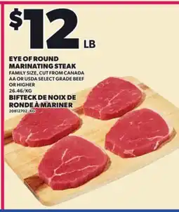 Independent City Market EYE OF ROUND MARINATING STEAK offer