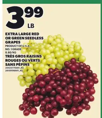 Independent City Market EXTRA LARGE RED OR GREEN SEEDLESS GRAPES offer