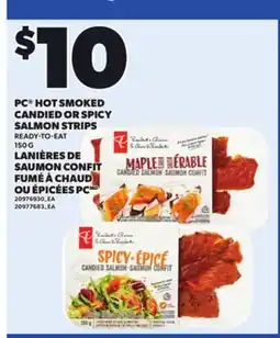 Independent City Market PC HOT SMOKED CANDIED OR SPICY SALMON STRIPS, 150 G offer