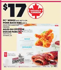 Independent City Market PC WINGS 800-907 G OR PORK BACK RIBS 680 G offer