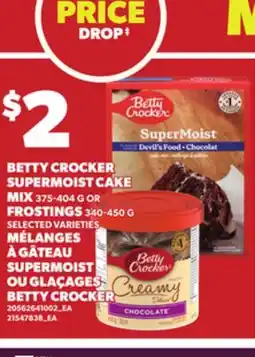 Independent City Market BETTY CROCKER SUPERMOIST CAKE MIX, 375-404 G OR FROSTING, 340-450 G offer