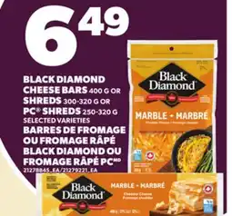 Independent City Market BLACK DIAMOND CHEESE BARS 400 G OR SHREDS, 300-320 G OR PC SHREDS, 250-320 G offer