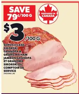 Independent City Market SERVICE CASE SIKORSKI GRANDPA & GRAND MA HAM offer