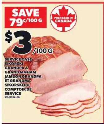 Independent City Market SERVICE CASE SIKORSKI GRANDPA & GRAND MA HAM offer