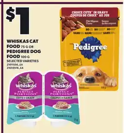 Independent City Market WHISKAS CAT FOOD, 75 G OR PEDIGREE DOG FOOD, 100 G offer