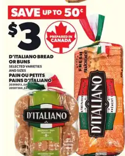 Independent City Market D'ITALIANO BREAD OR BUNS offer