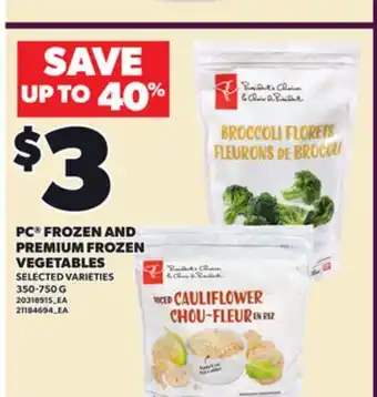 Independent City Market PC FROZEN AND PREMIUM FROZEN VEGETABLES, 350-750 G offer