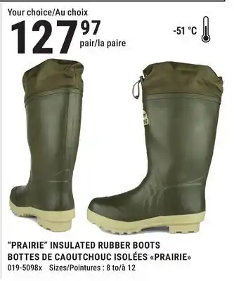 BMR PRAIRIE INSULATED RUBBER BOOTS offer