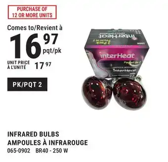 BMR INFRARED BULBS offer