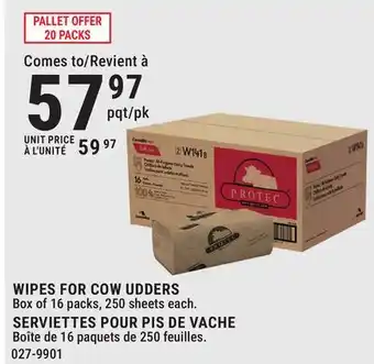 BMR WIPES FOR COW UDDERS offer