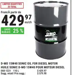 BMR D-MO 15W40 SONIC OIL FOR DIESEL MOTOR offer