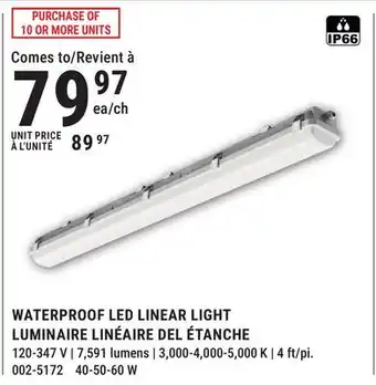 BMR WATERPROOF LED LINEAR LIGHT offer