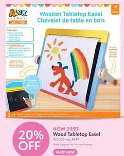Toys R us Wood Tabletop Easel offer