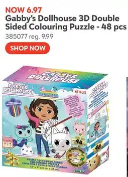 Toys R us Gabby's Dollhouse 3D Double Sided Colouring Puzzle - 48 pcs offer